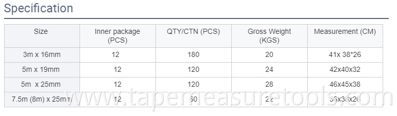 3M 5M 7.5m 10M Custom self-locking steel tape measure with logo